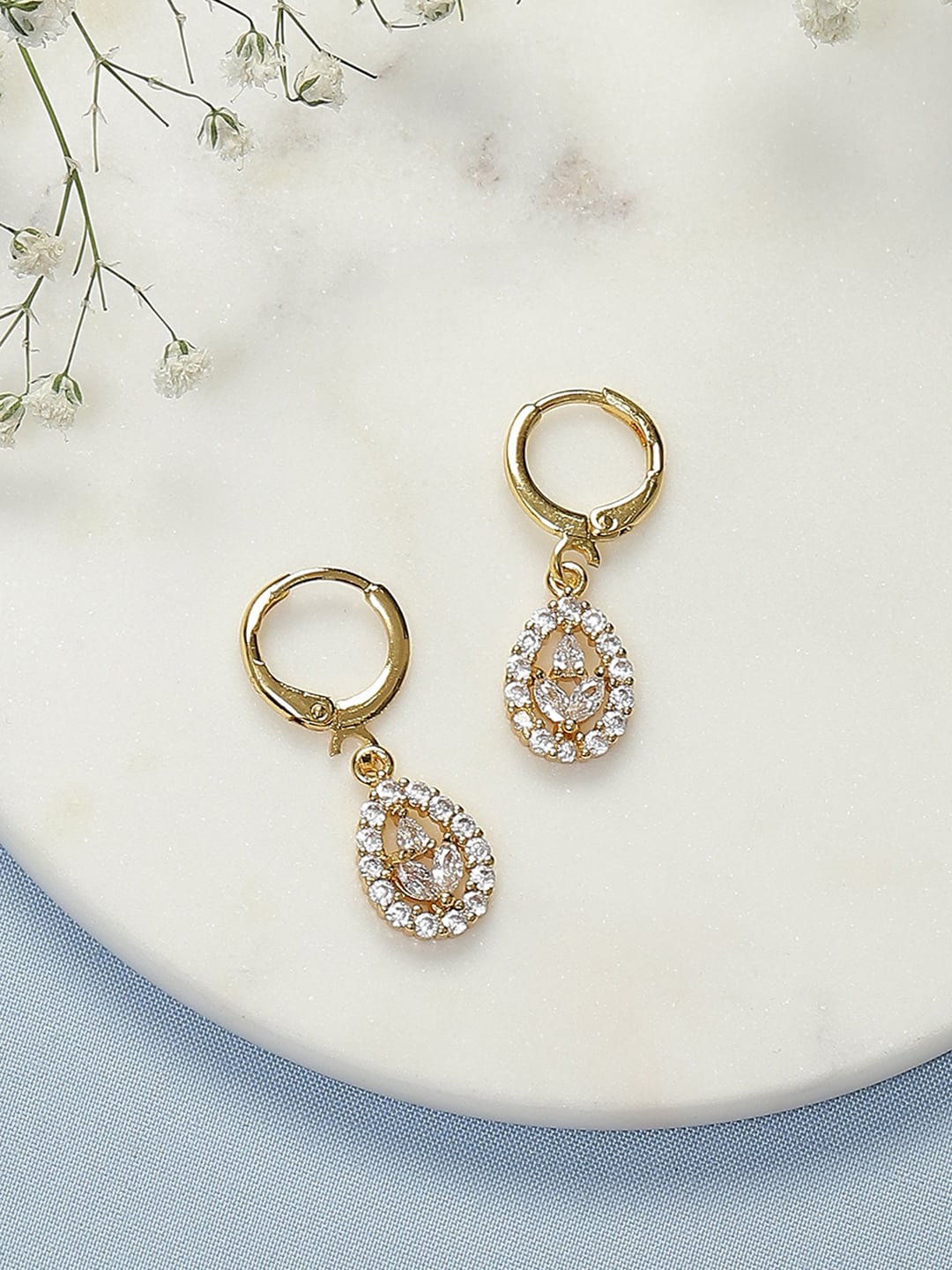 

Biba Gold-Toned Contemporary Drop Earrings