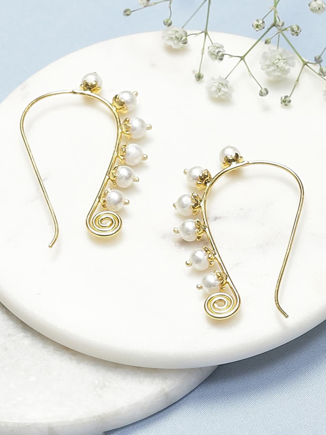 

Biba Gold-Toned Contemporary Studs Earrings