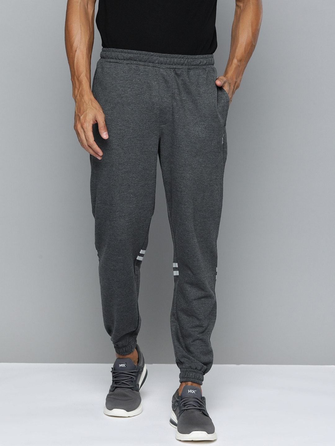

HRX by Hrithik Roshan Men Regular Fit Lifestyle Track Pants, Charcoal