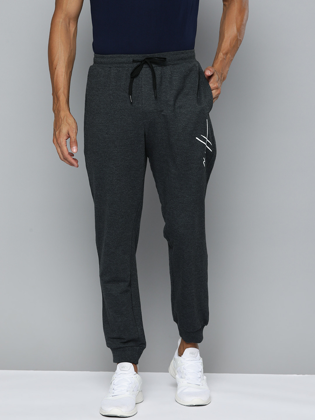 

HRX by Hrithik Roshan Men Regular Fit Lifestyle Track Pants, Charcoal