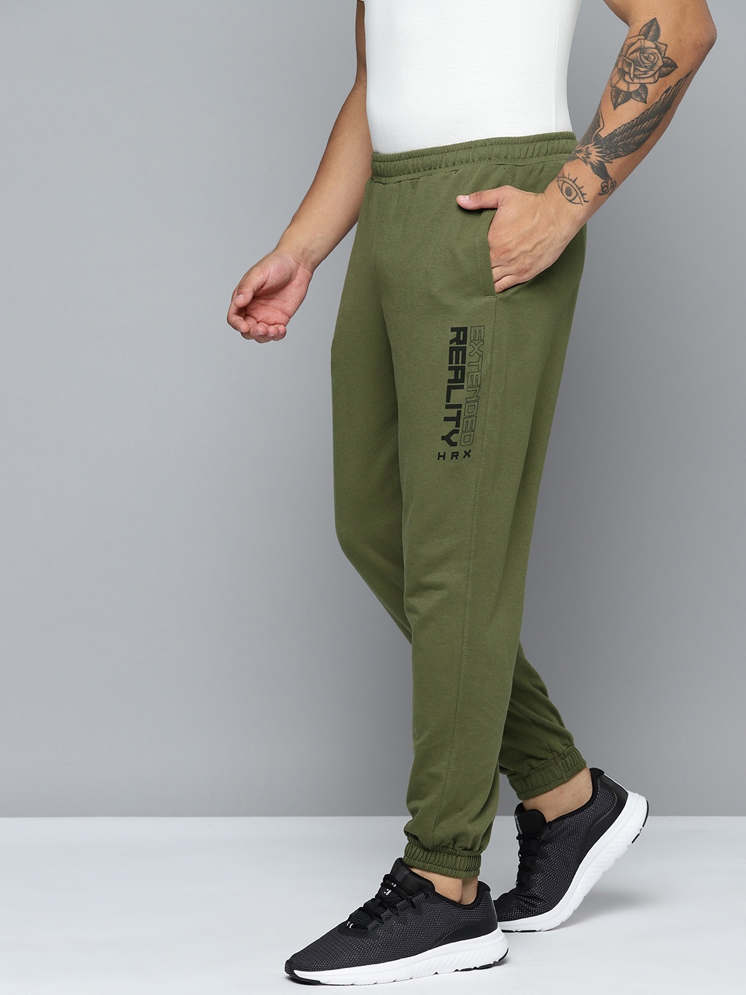 

HRX by Hrithik Roshan Men Regular Fit Casual Joggers, Olive