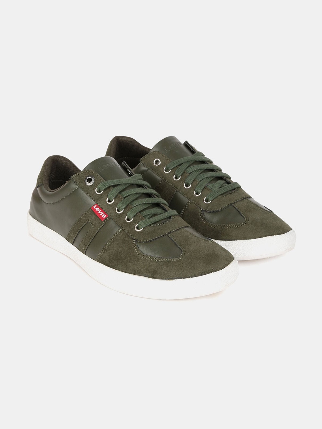 

Levis Men Lace-Up Casual Sneakers, Olive