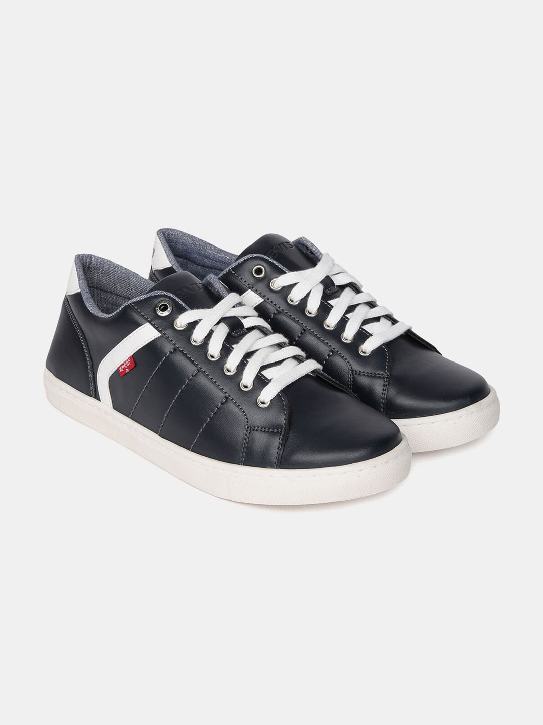 

Levis Men Lace-Up Casual Sneakers, Navy blue