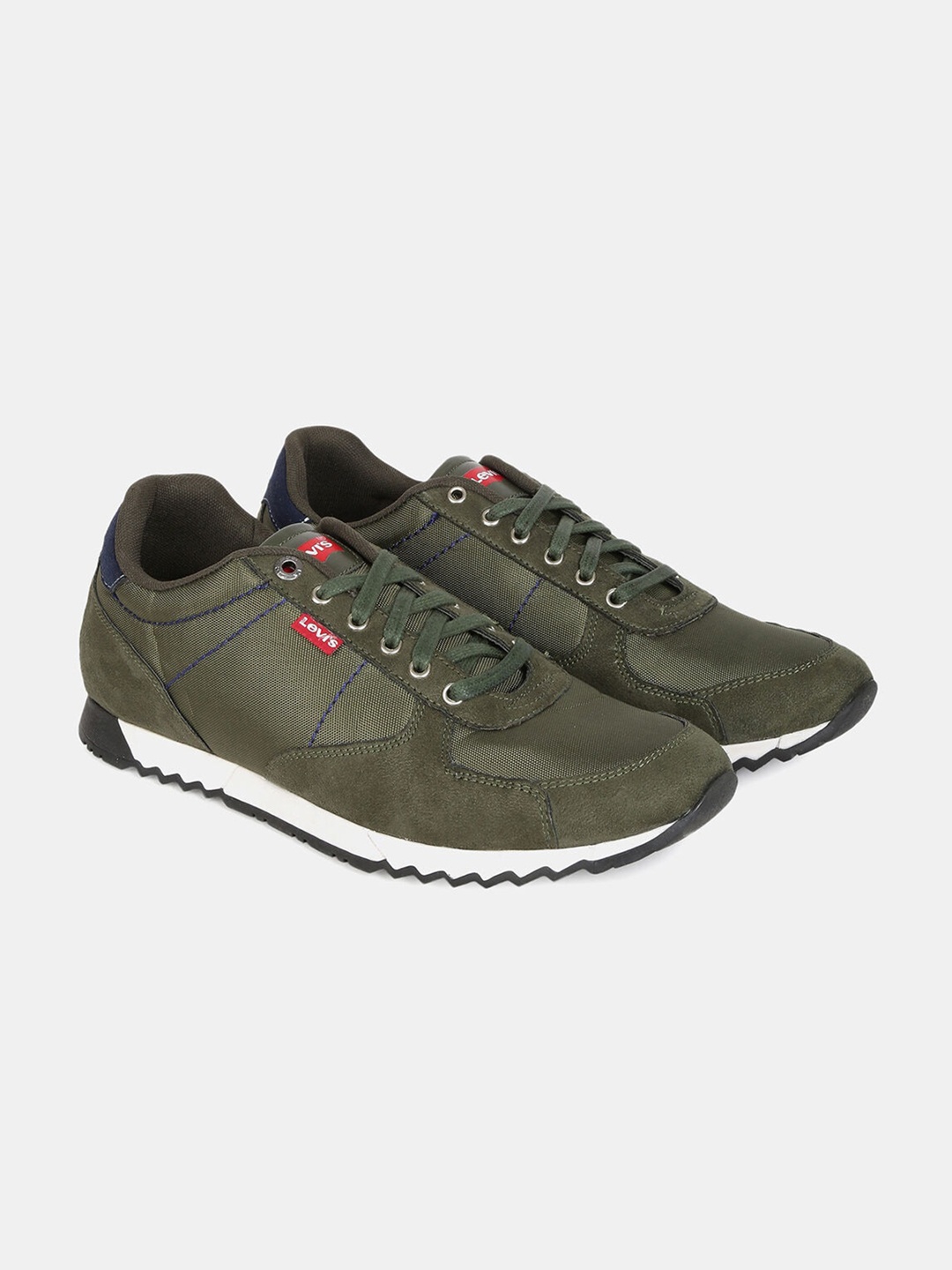 

Levis Men Round Toe Lace-Ups Sneakers, Green