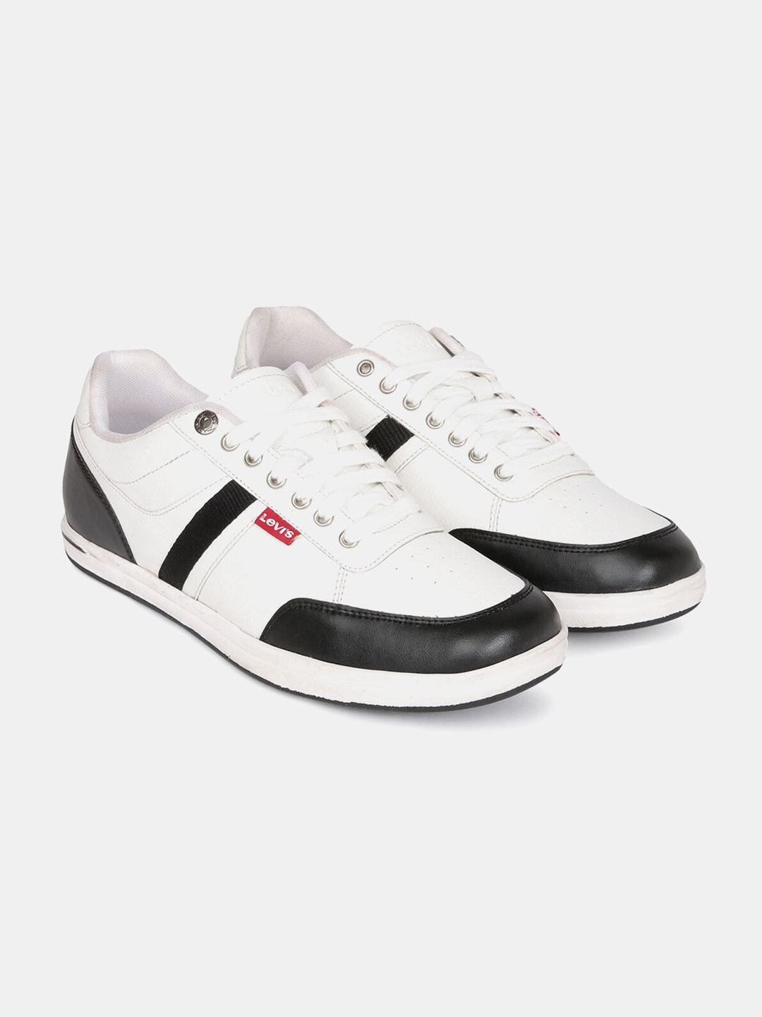 

Levis Men Colourblocked PU Lace-Ups Sneakers, White