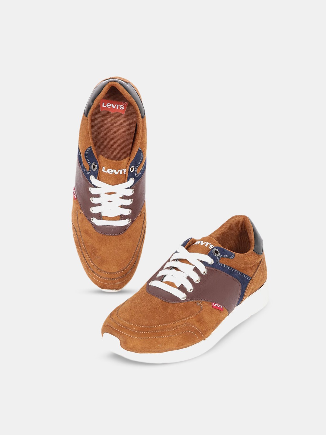 

Levis Men Woven Design Sneakers, Brown
