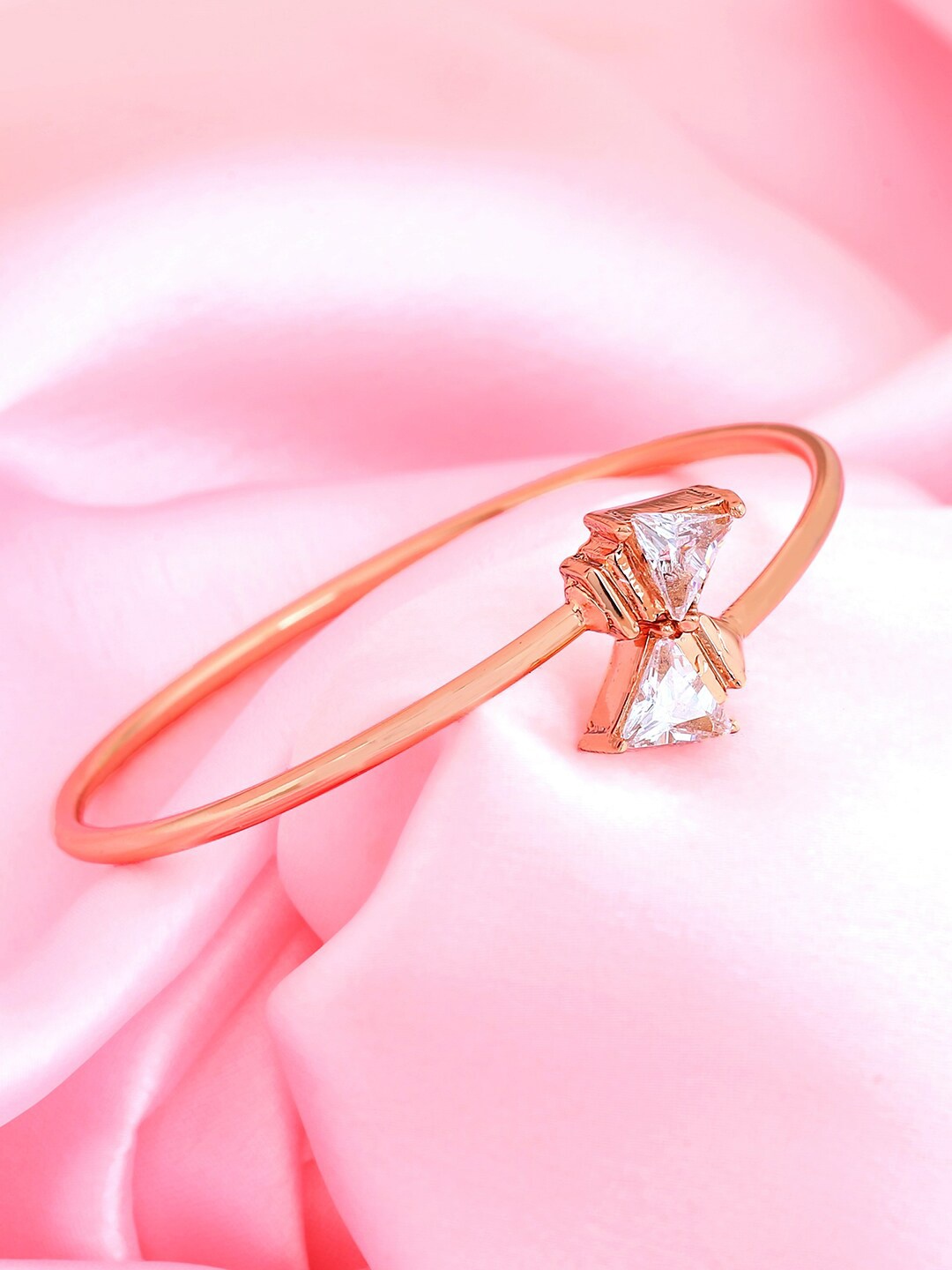

Estele Crystals Rose Gold-Plated Cuff Bracelet