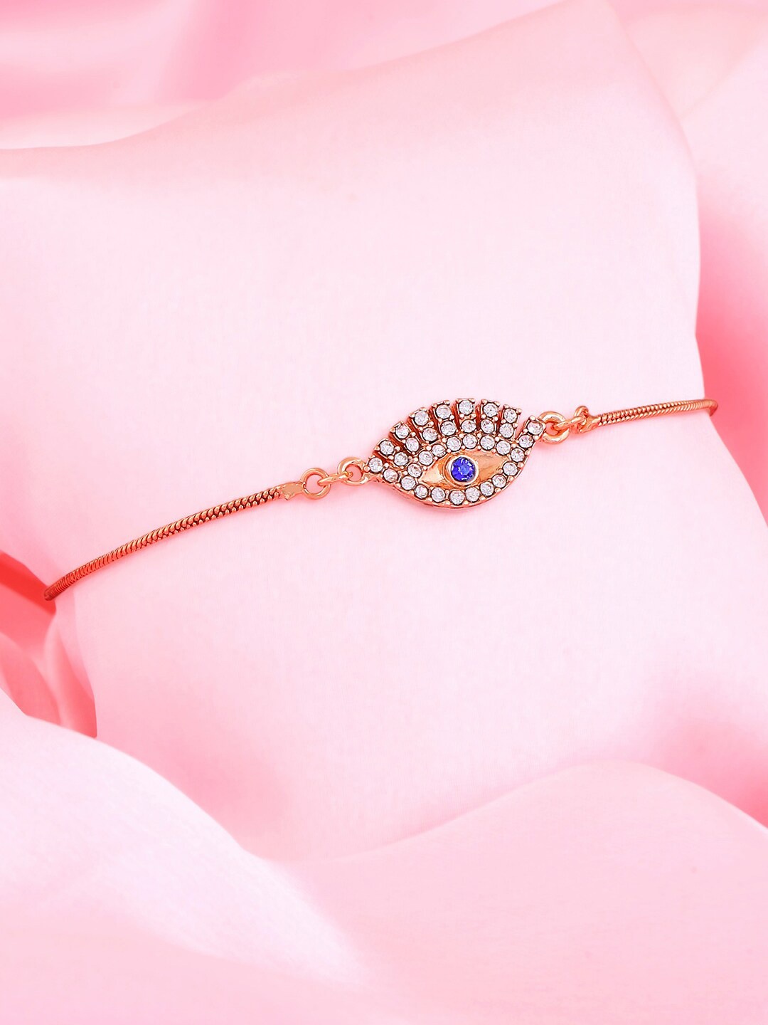 

Estele Crystals Rose Gold-Plated Link Bracelet