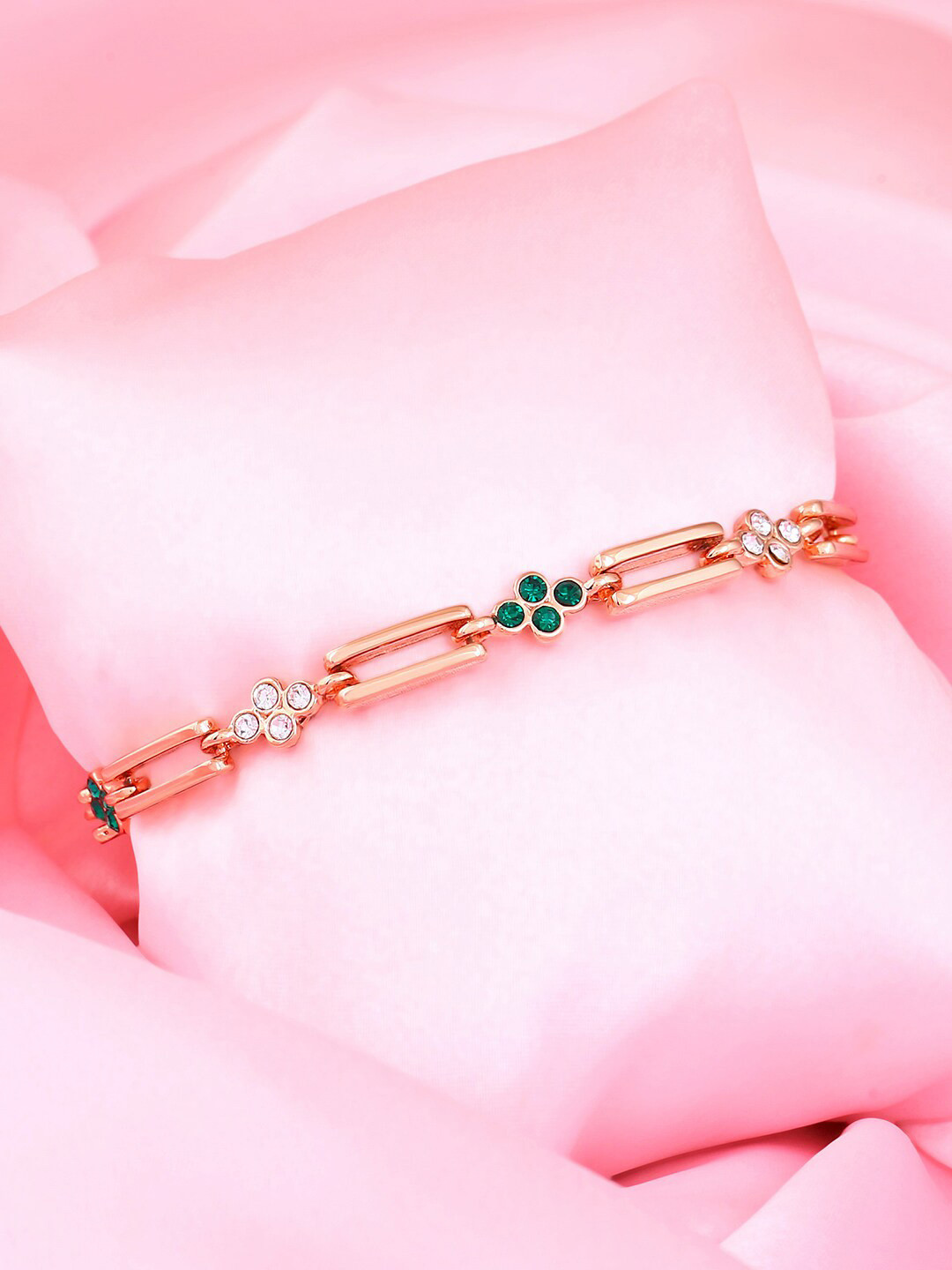 

Estele Women Rose Gold Plated Crystals Bracelet