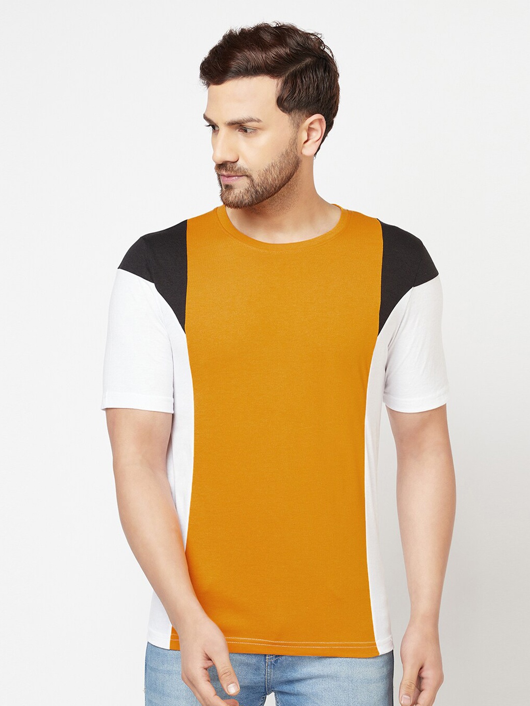 

GLITO Colourblocked Cotton T-shirt, White
