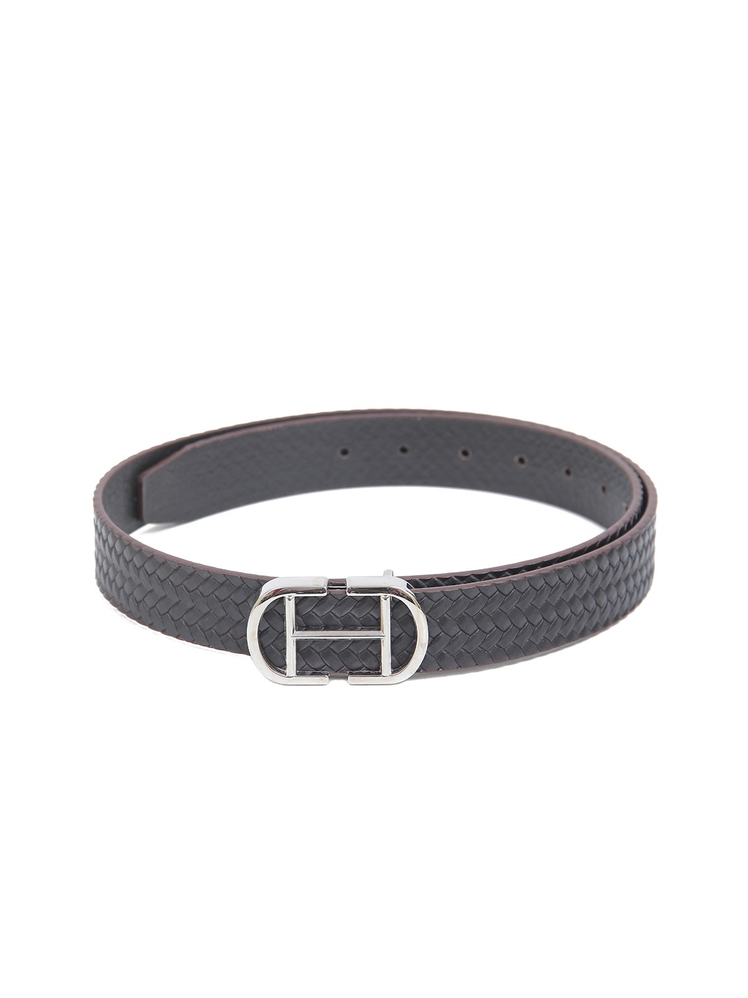 

Calvadoss Women Textured Leather Belt, Brown