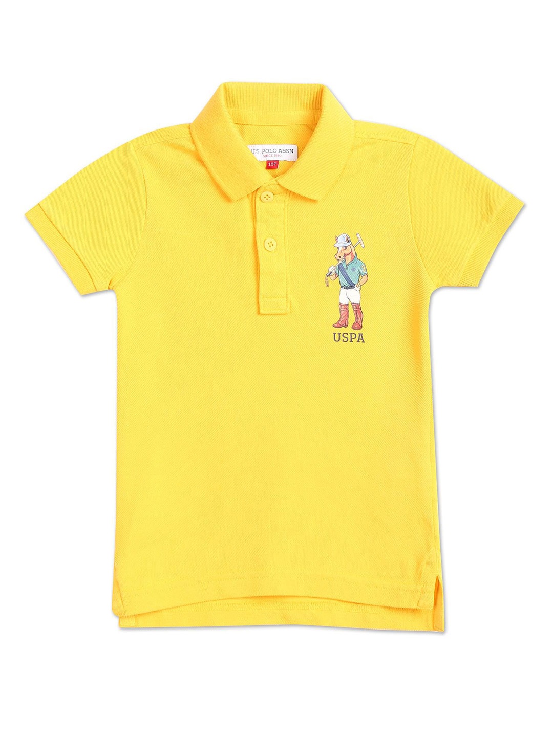 

U.S. Polo Assn. Kids Boys Polo Collar Pure Cotton T-Shirt, Yellow