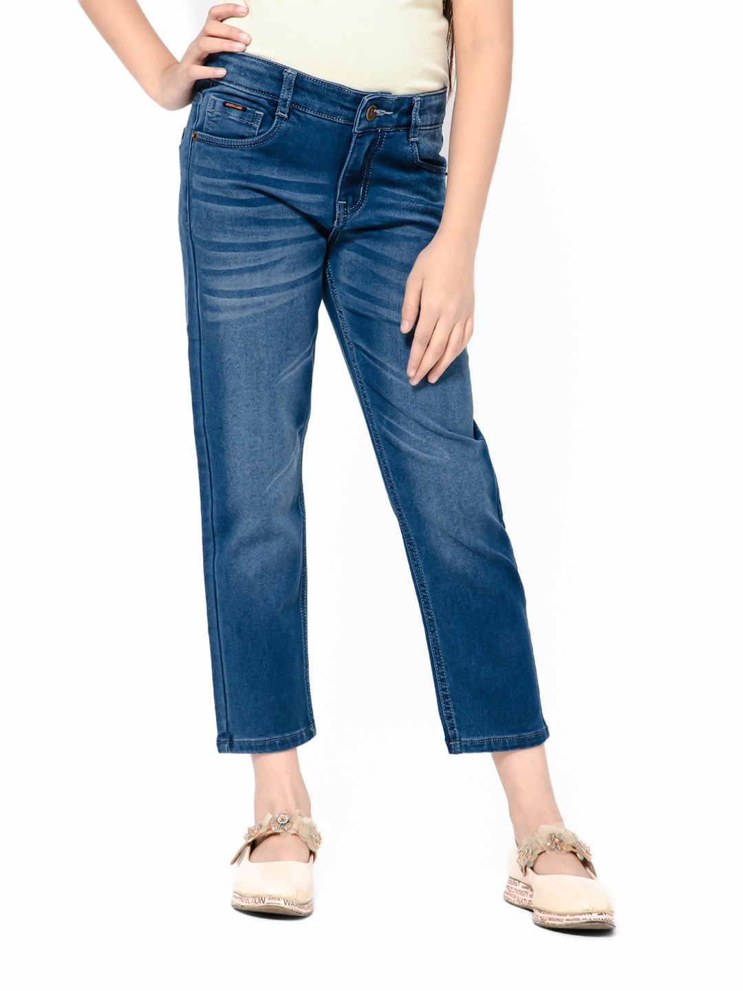 

Bodycare Girls Light Fade Stretchable Jeans, Blue