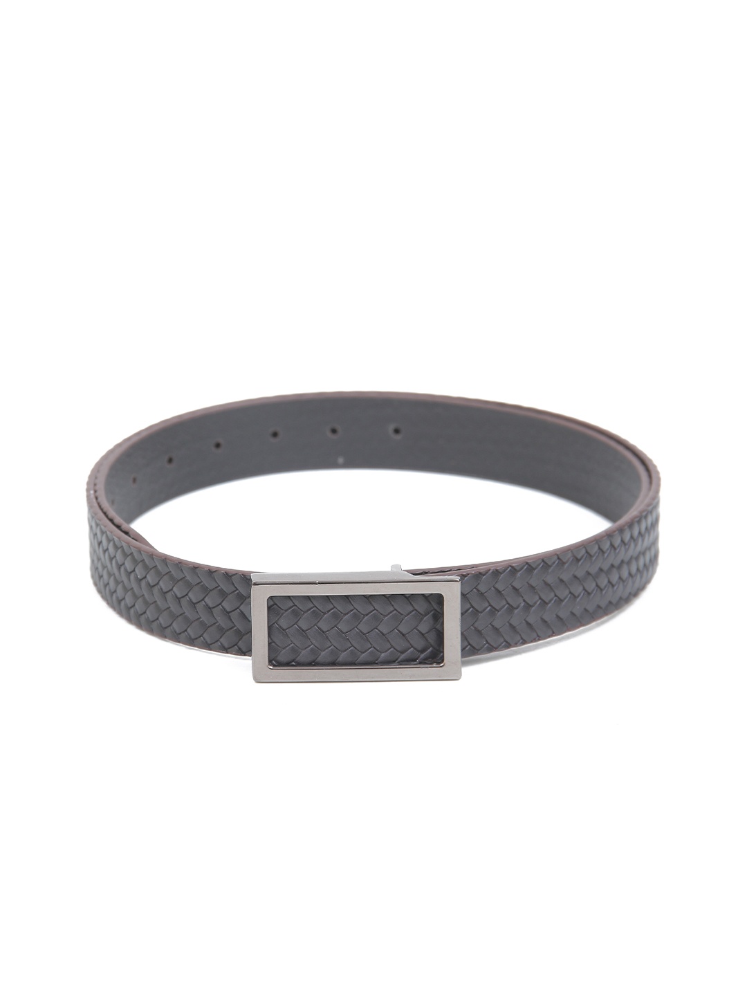 

Calvadoss Men Textured Leather Belt, Brown