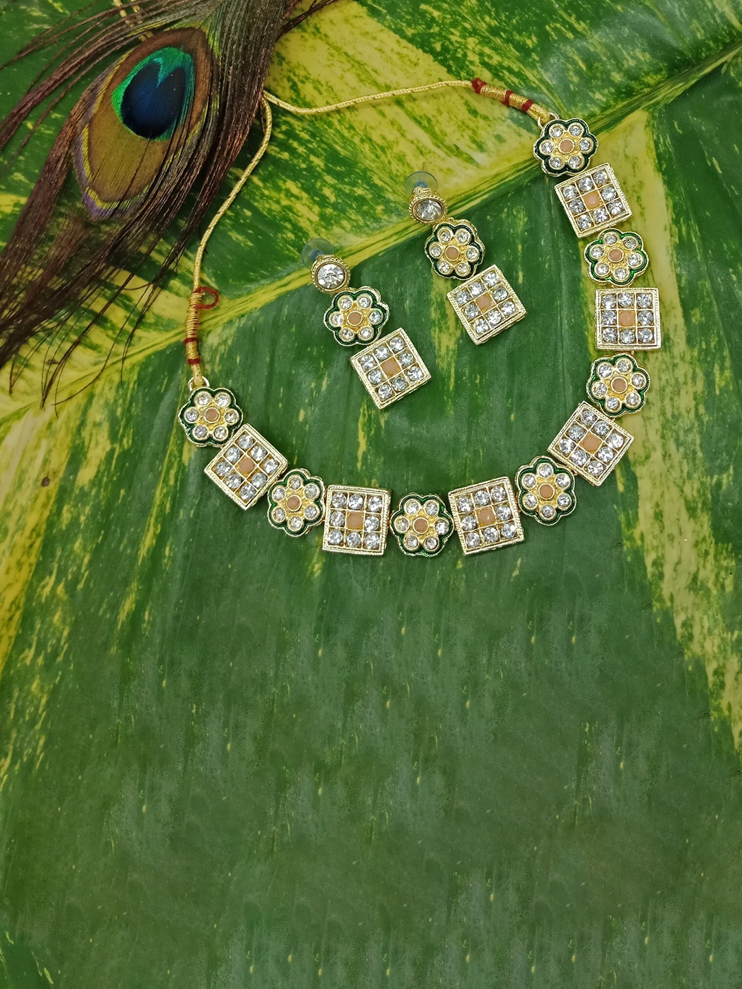 

AASHISH IMITATION Gold Plated Studded Jewelry Set