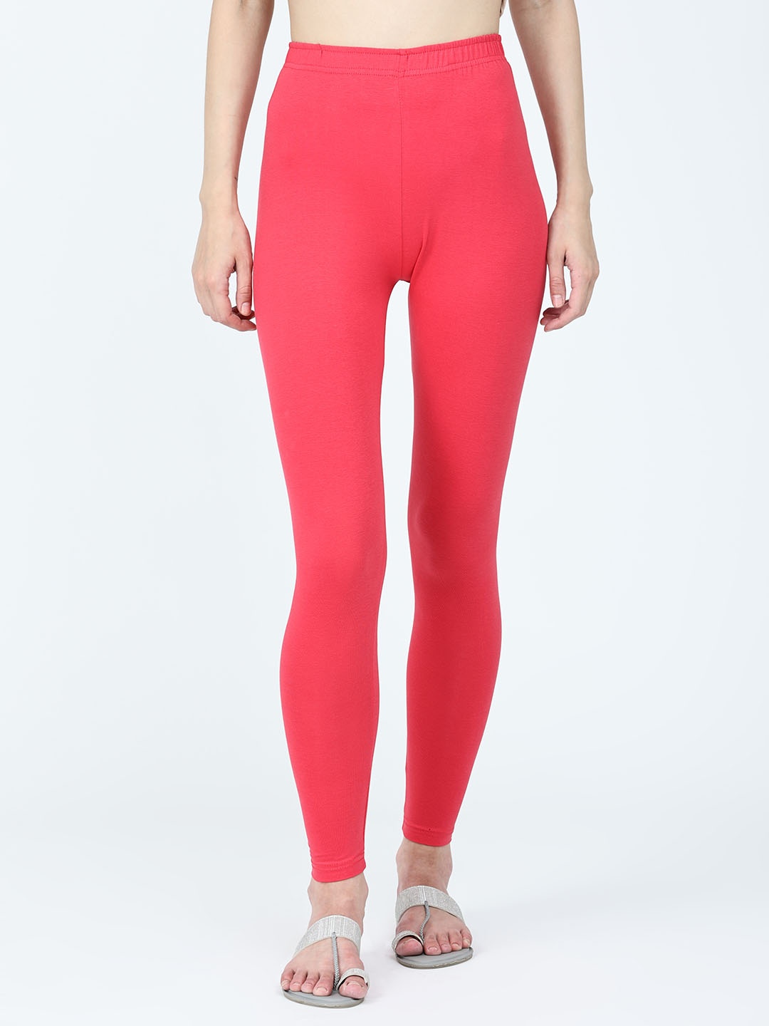 

Robinbosky Women Ankle- Length Leggings, Pink