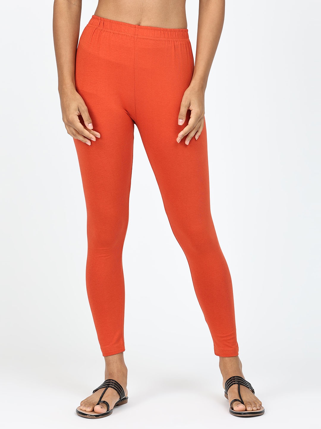 

Robinbosky Women Ankle- Length Leggings, Orange