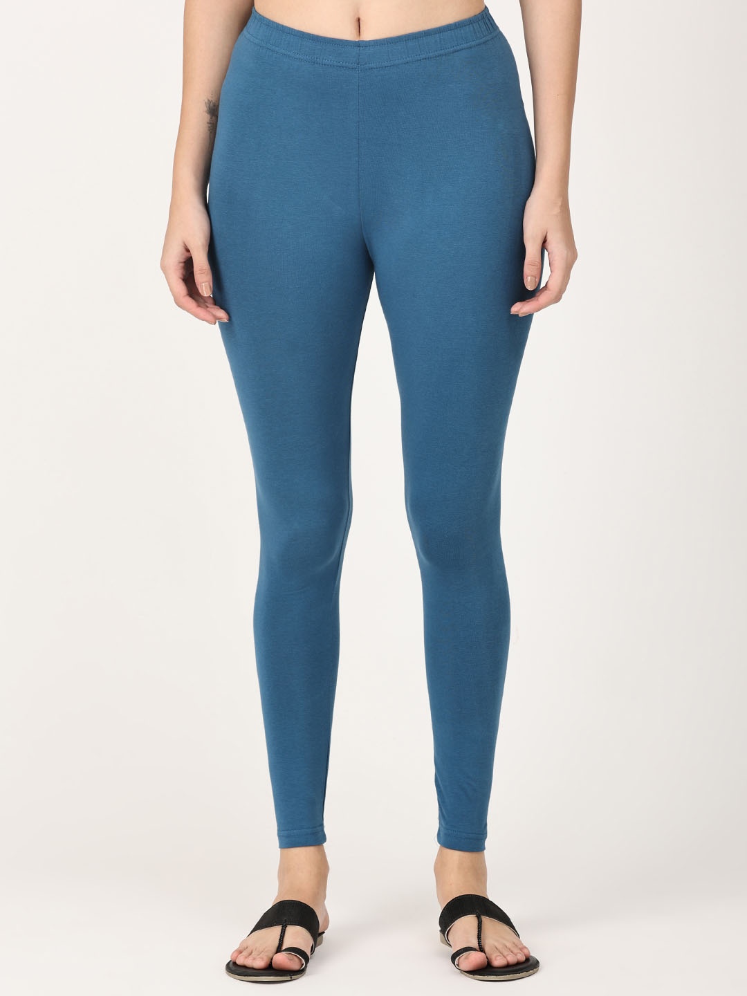 

Robinbosky Women Ankle Length Anti Pilling Leggings, Blue