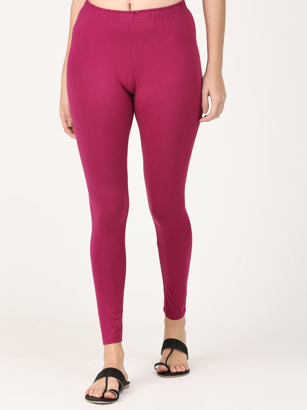 

Robinbosky Women Stretchable Ankle Leggings, Magenta