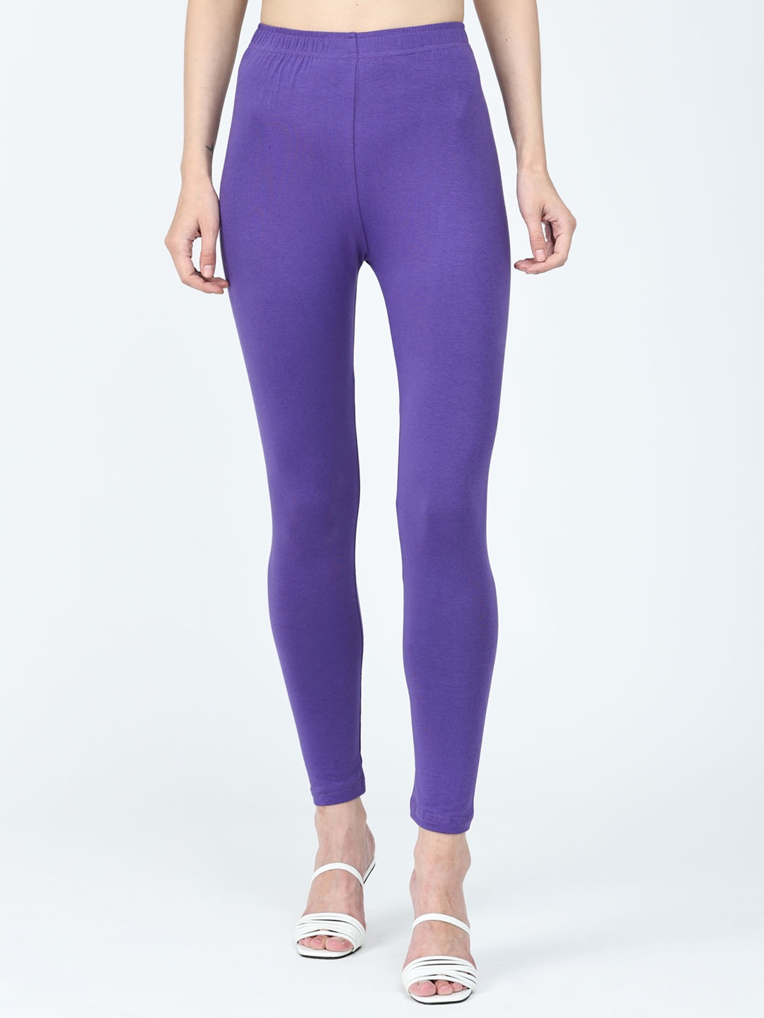 

Robinbosky Women Ankle Length Leggings, Purple