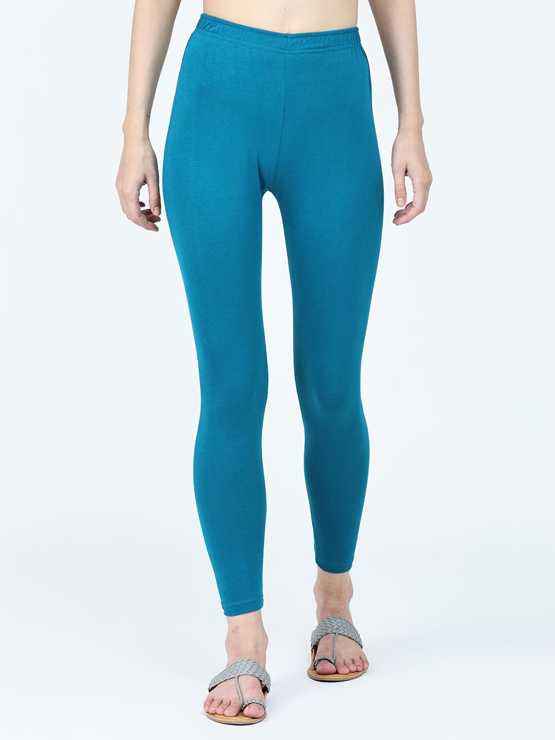 

Robinbosky Women Ankle Length Anti Pilling Leggings, Blue