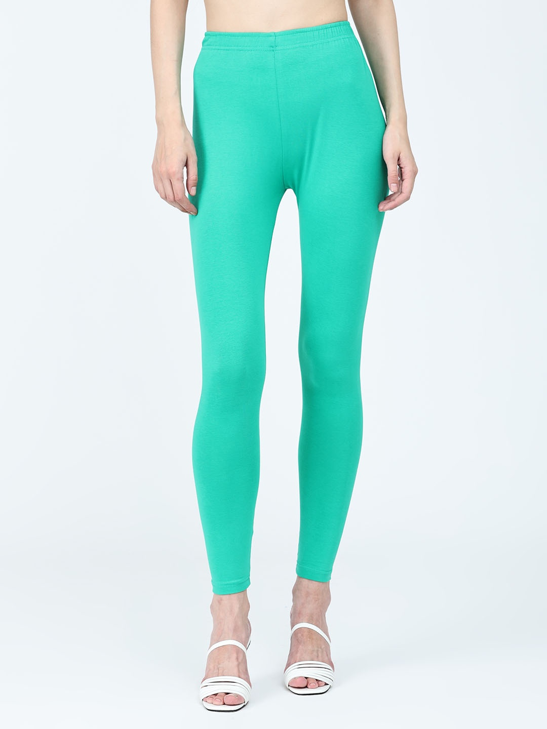 

Robinbosky Women Ankle- Length Leggings, Sea green