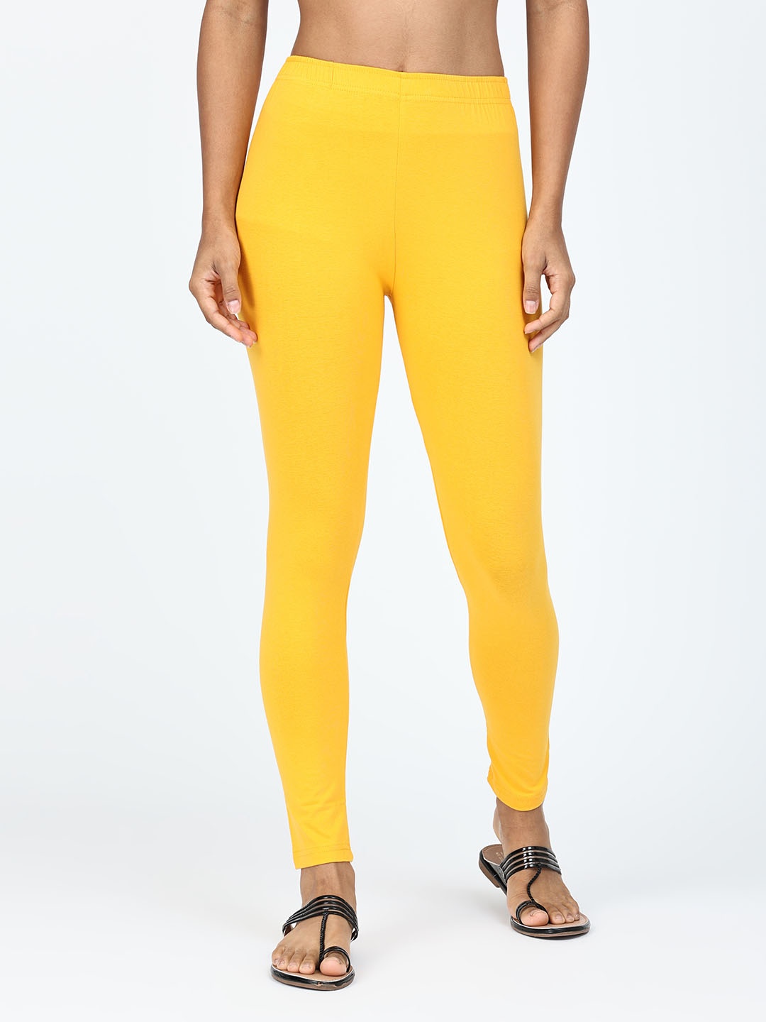 

Robinbosky Women Stretchable Ankle Leggings, Yellow