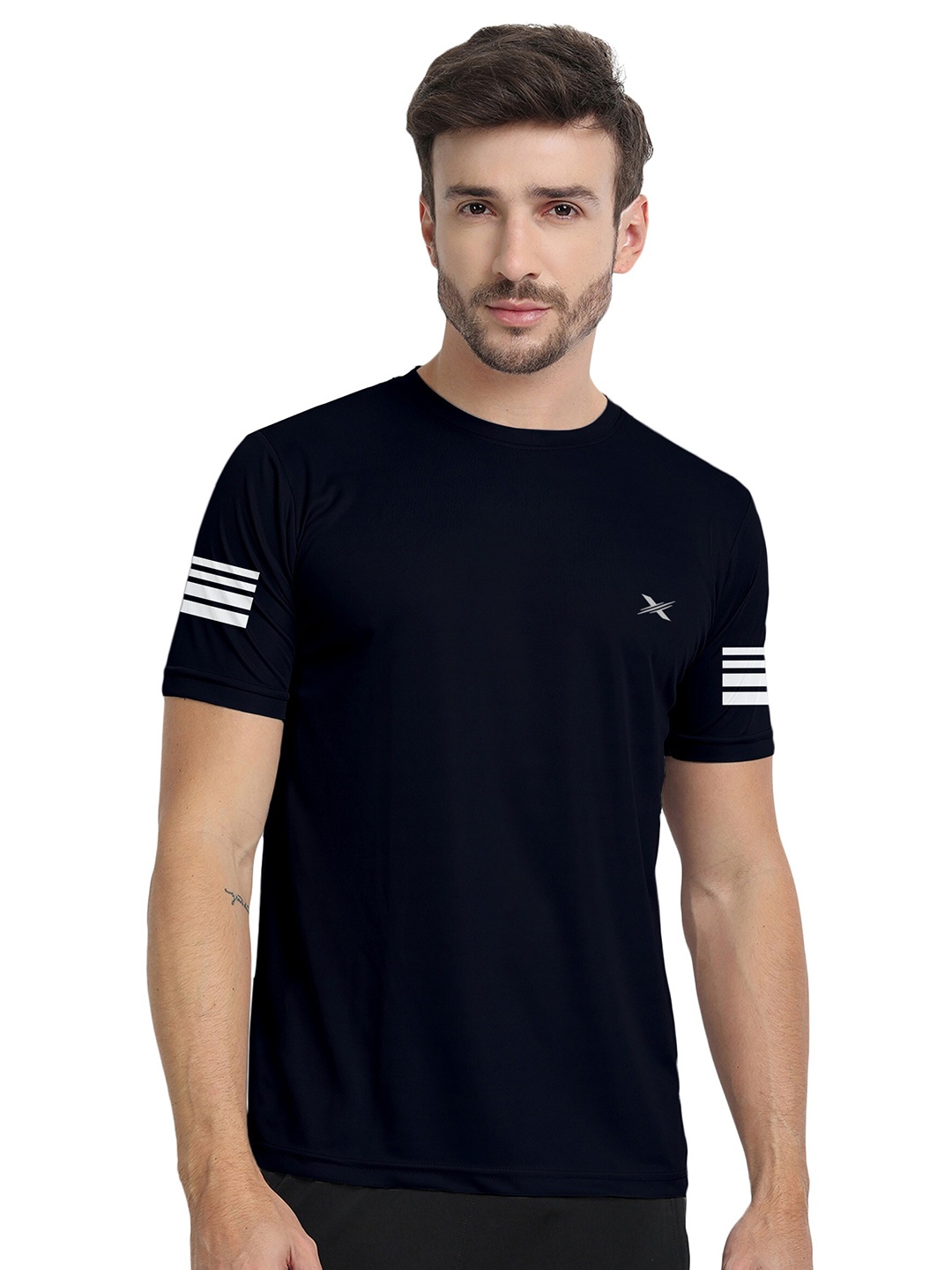 

FTX Round Neck Regular Fit T-shirt, Navy blue