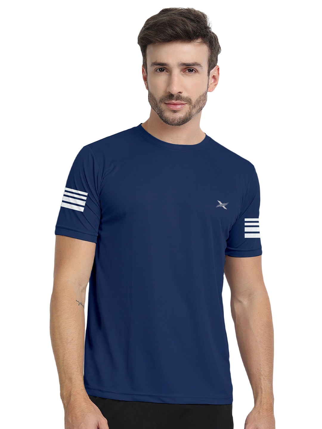 

FTX Round Neck Regular Fit T-shirt, Navy blue