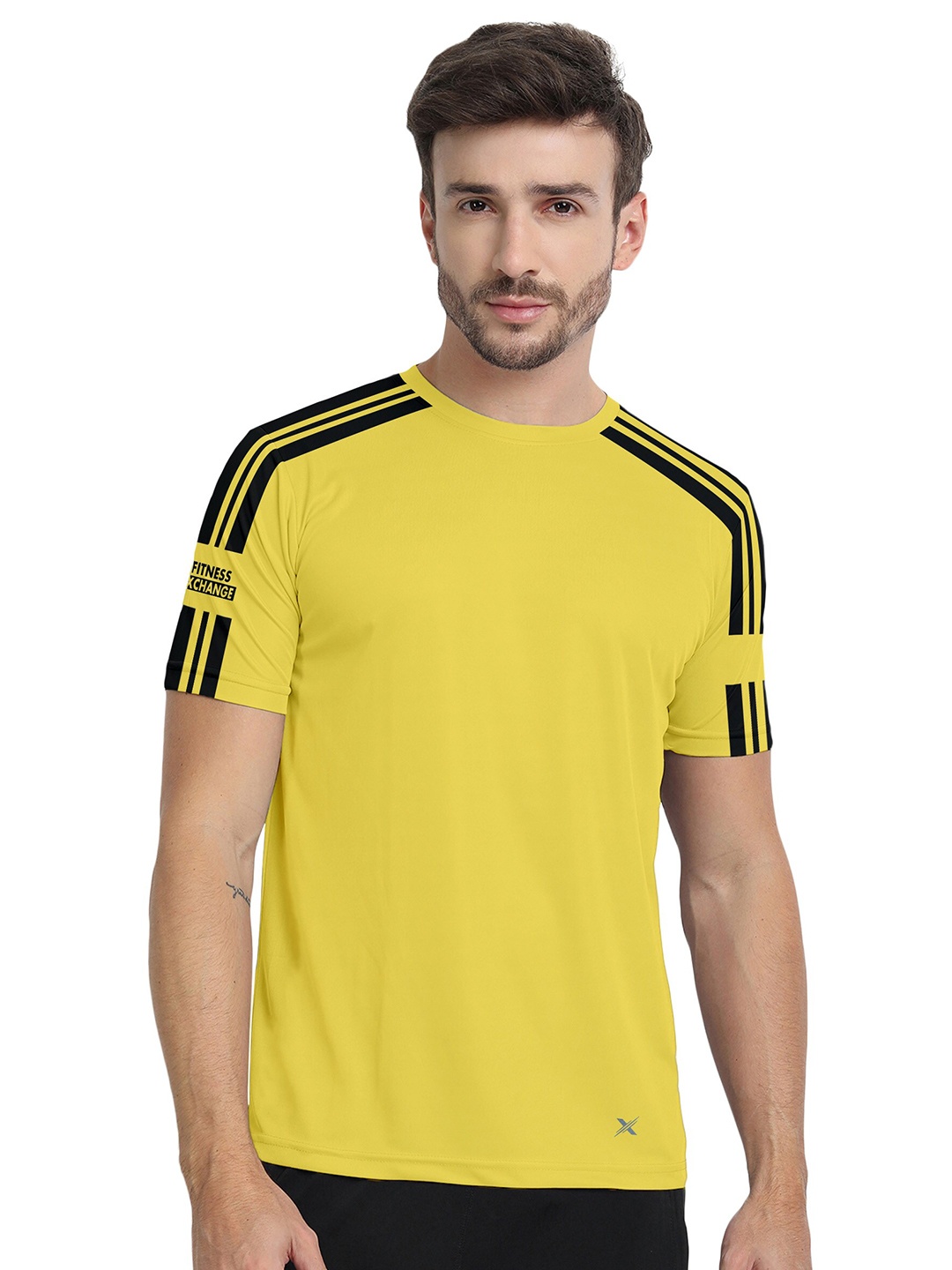 

FTX Round Neck Casual Knitted T-shirt, Yellow