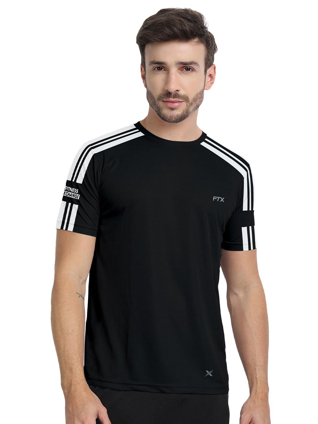 

FTX Round Neck Regular Fit T-shirt, Black