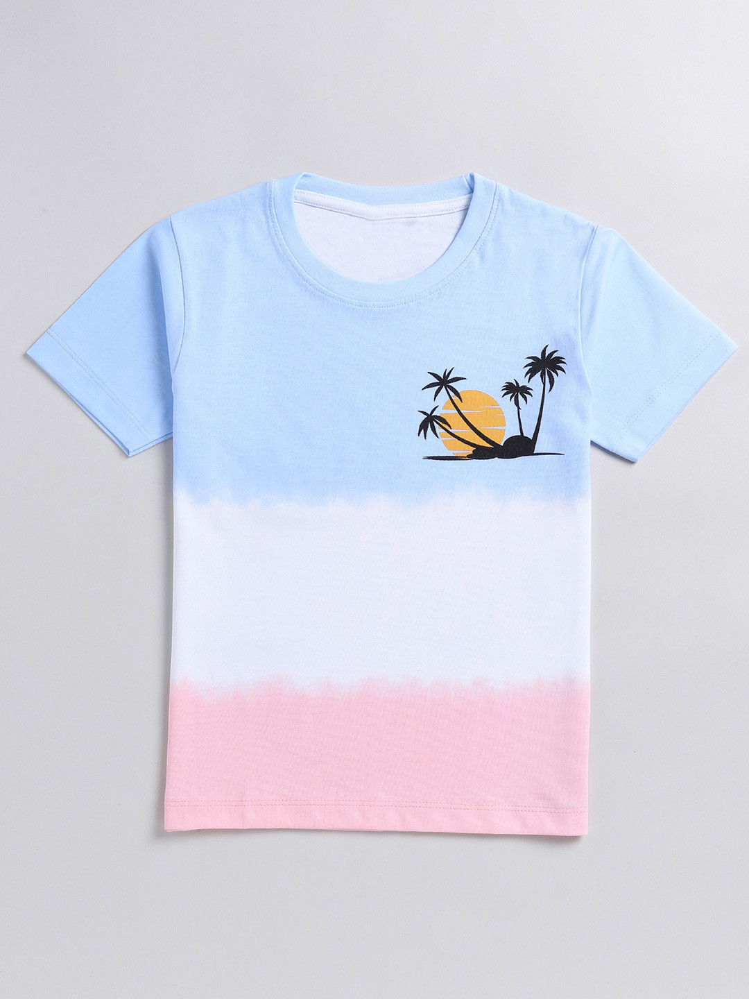 

BAESD Boys Colourblocked Cotton T-shirt, Blue