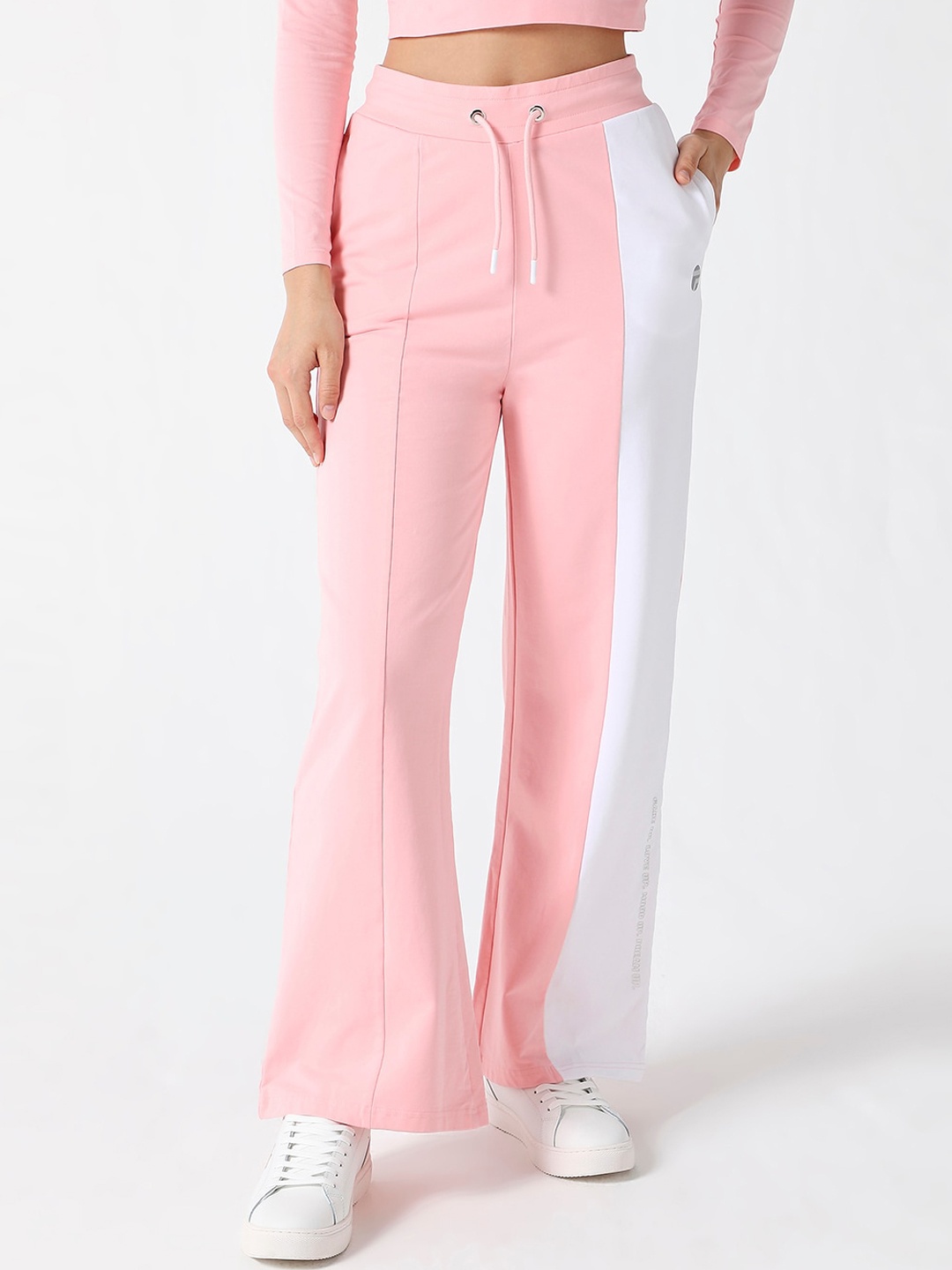 

Pepe Jeans Women Colourblocked Cotton Track pants, Pink