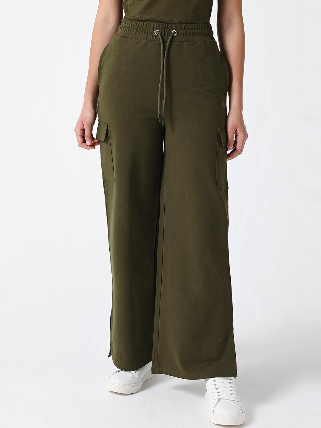 

Pepe Jeans Women Straight Fit Cotton Track Pants, Olive