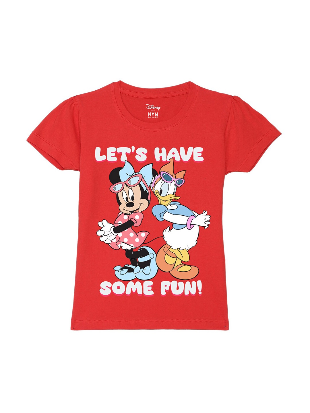 

Wear Your Mind Girls Printed Pure Cotton T-shirt, Red