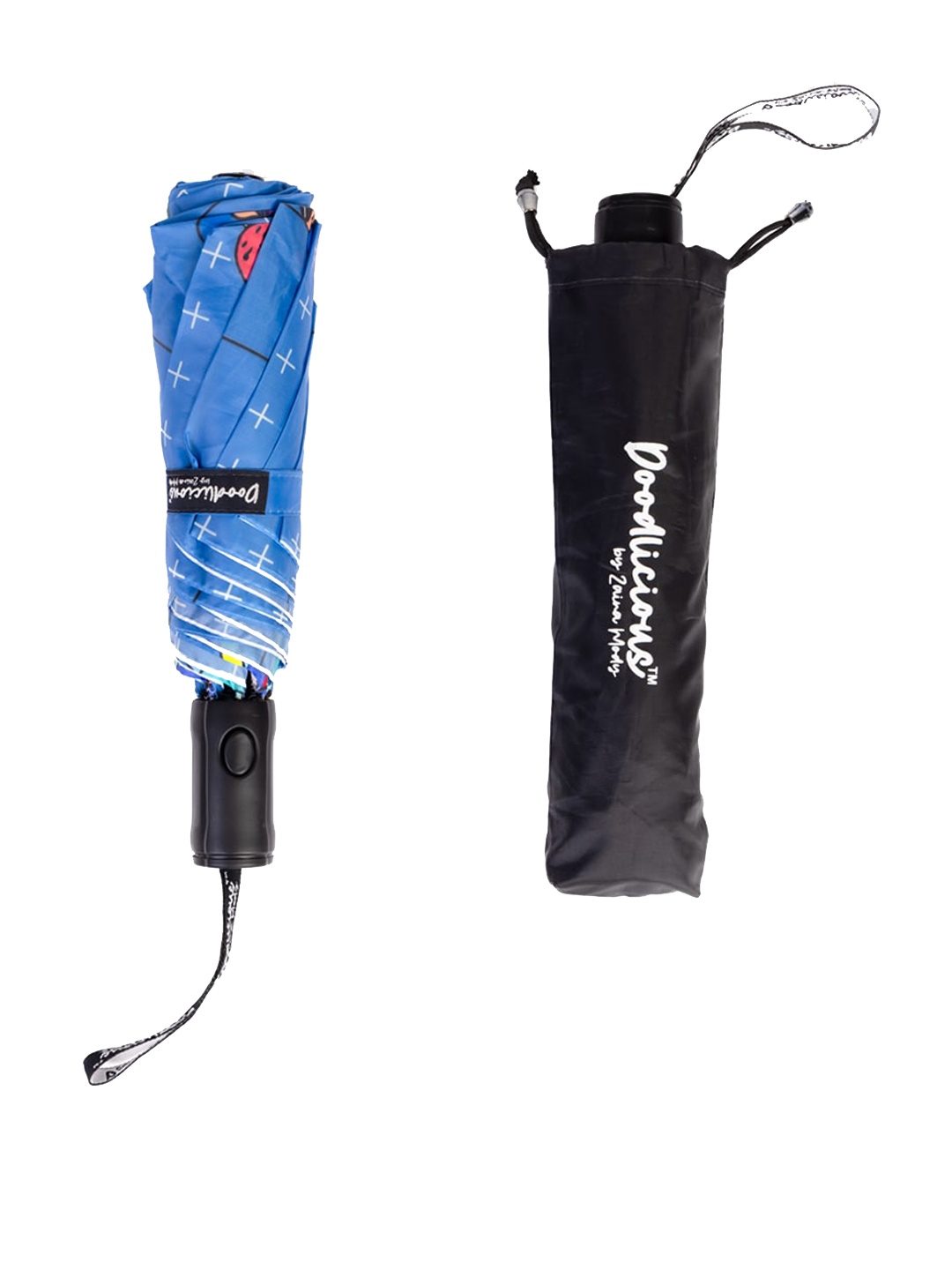 

Doodlicious Blue Doodle Printed 3-Fold Semi Automatic Umbrella