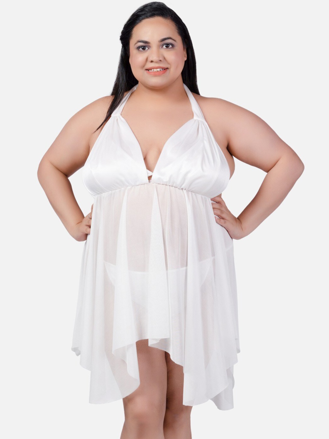 

Klamotten Halter Neck Baby Dolls, White