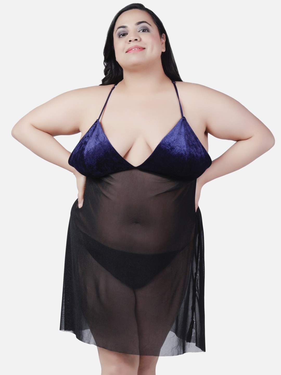 

Klamotten Halter Neck Baby Dolls, Navy blue