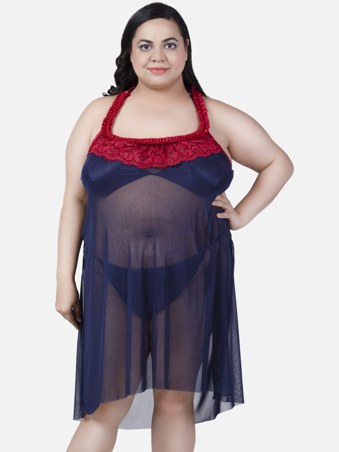 

Klamotten Halter Neck Baby Dolls, Maroon