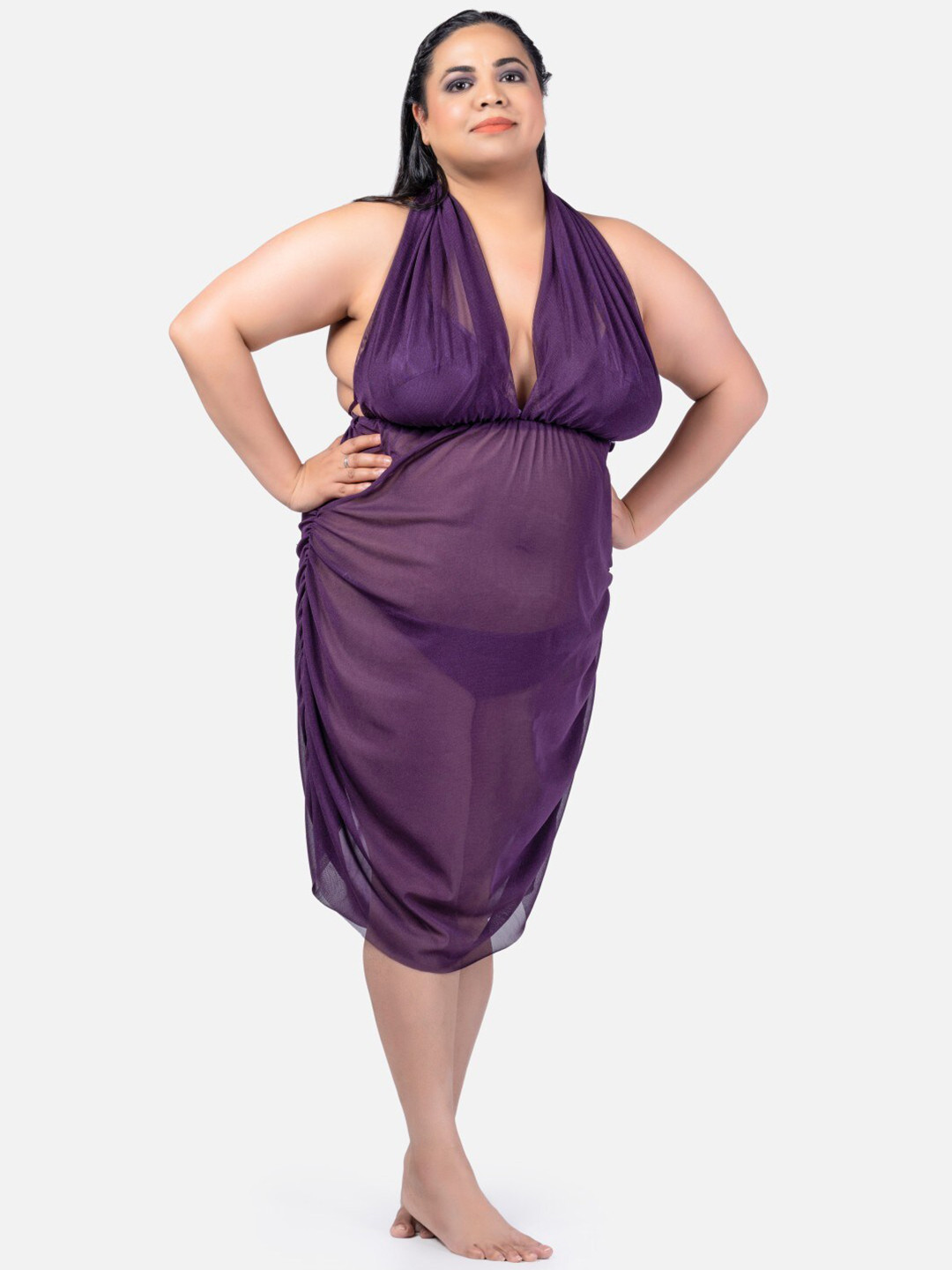 

Klamotten Halter Neck Baby Dolls, Purple
