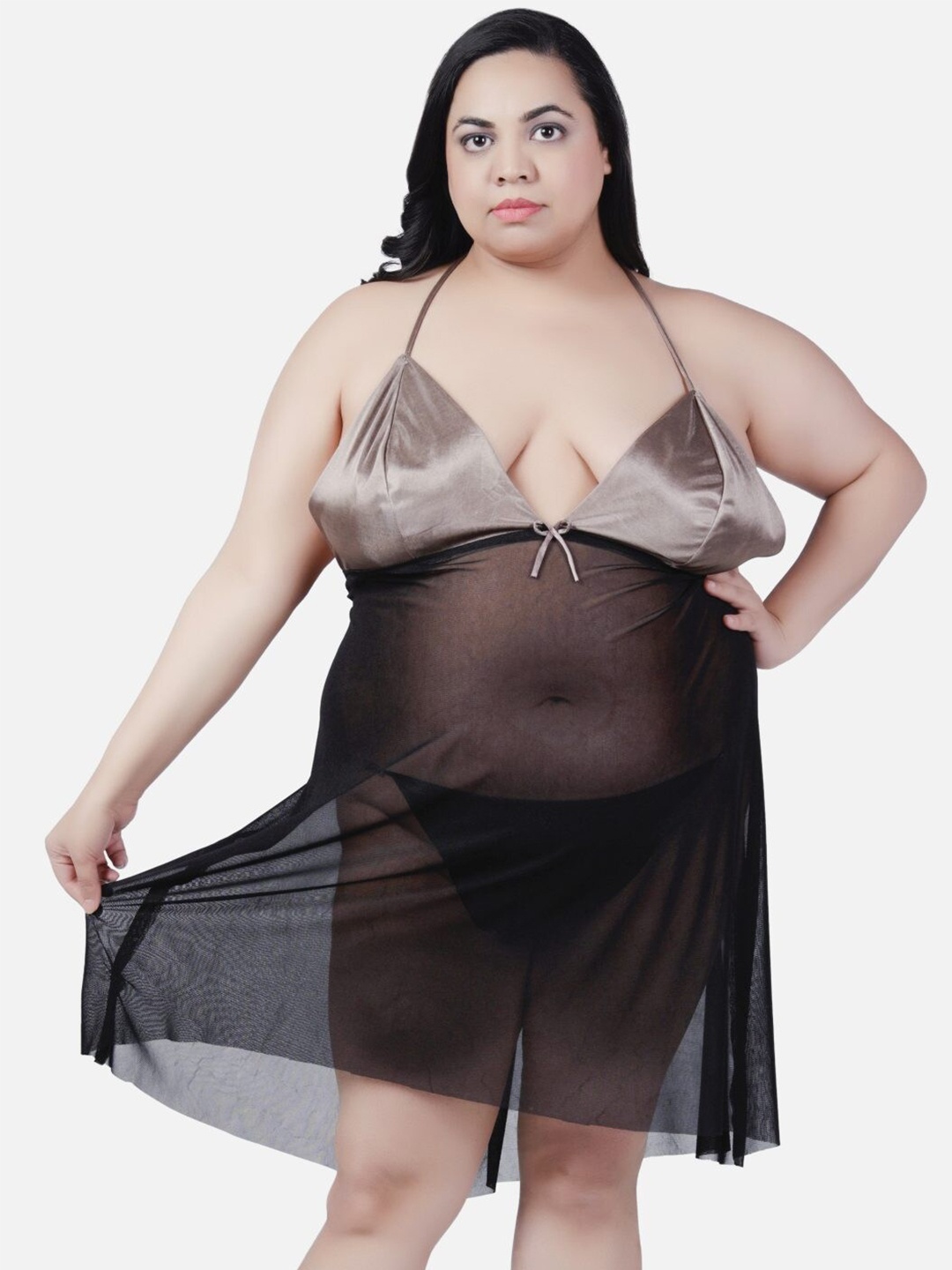 

Klamotten Halter Neck Baby Dolls, Taupe