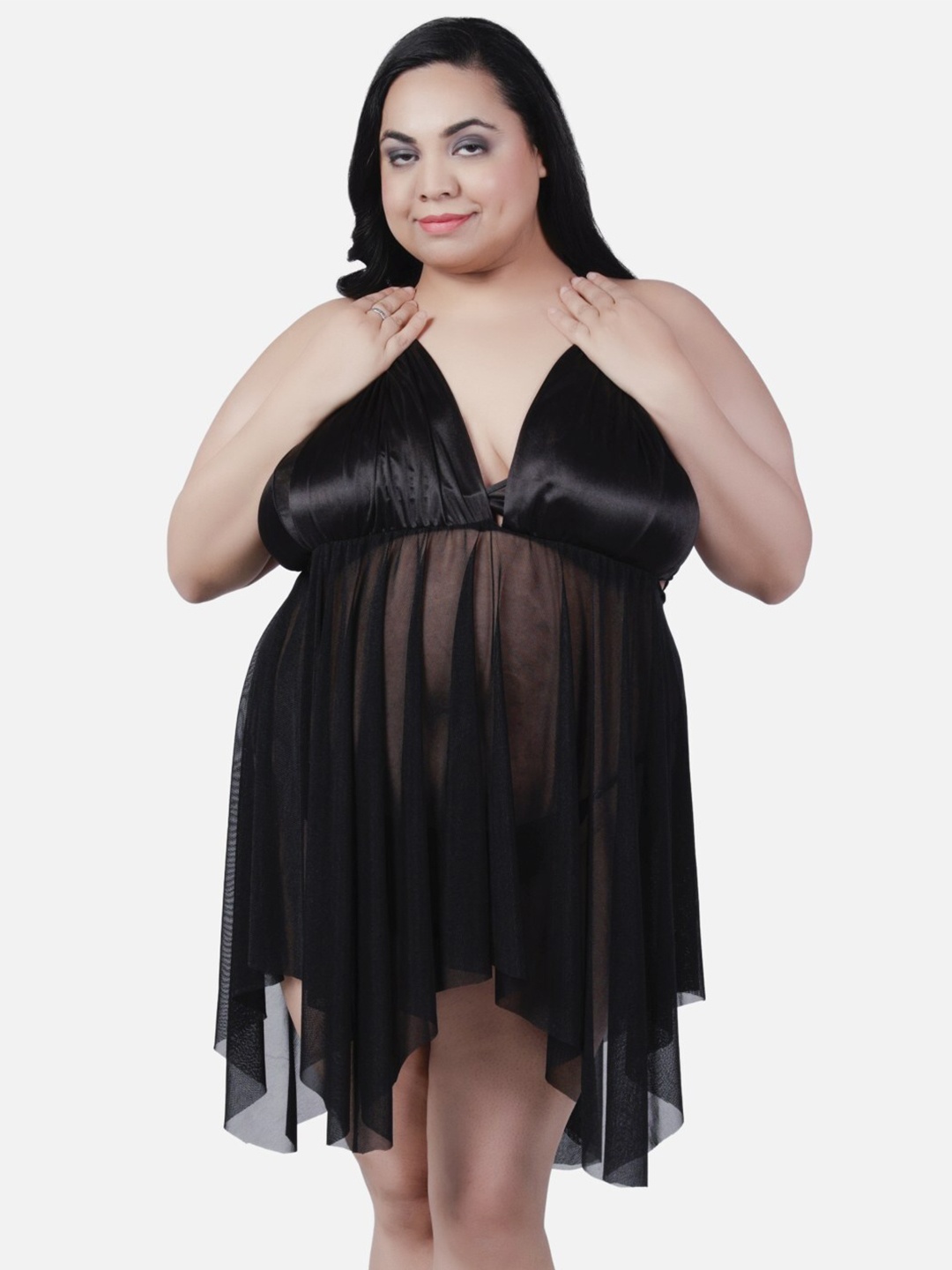 

Klamotten Halter Neck Baby Dolls, Black