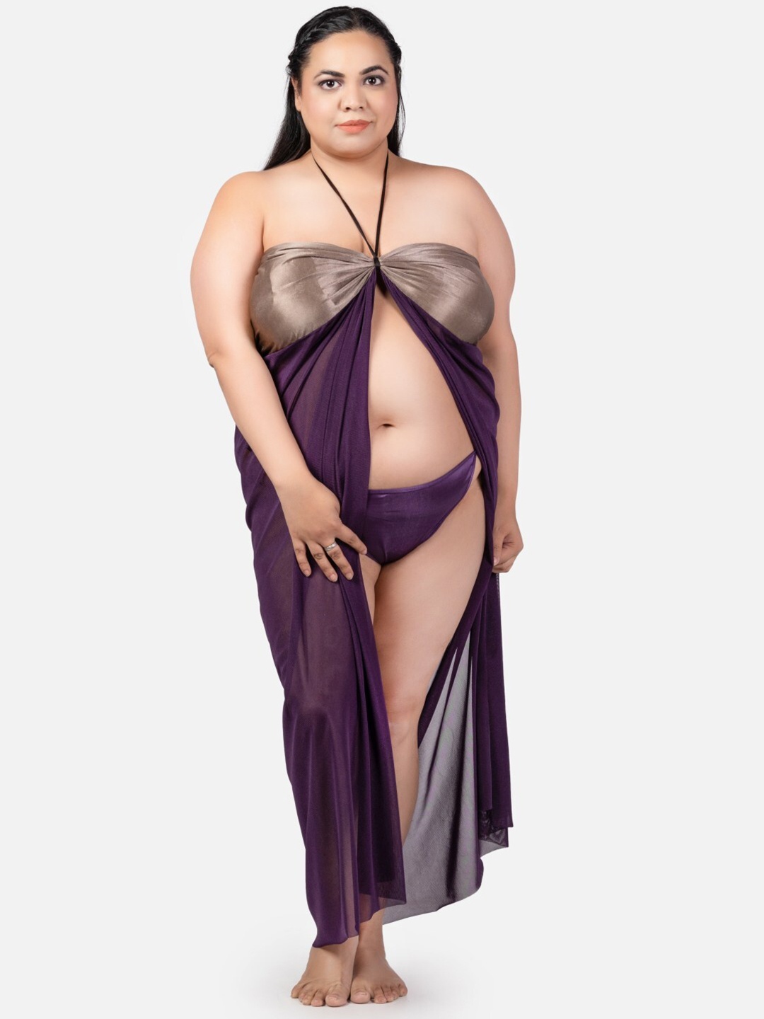 

Klamotten Halter Neck Baby Dolls, Purple