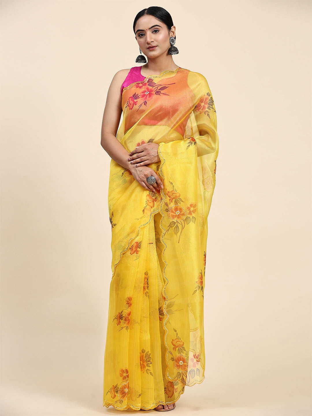 

Vastrasky Global Women Sarees, Yellow