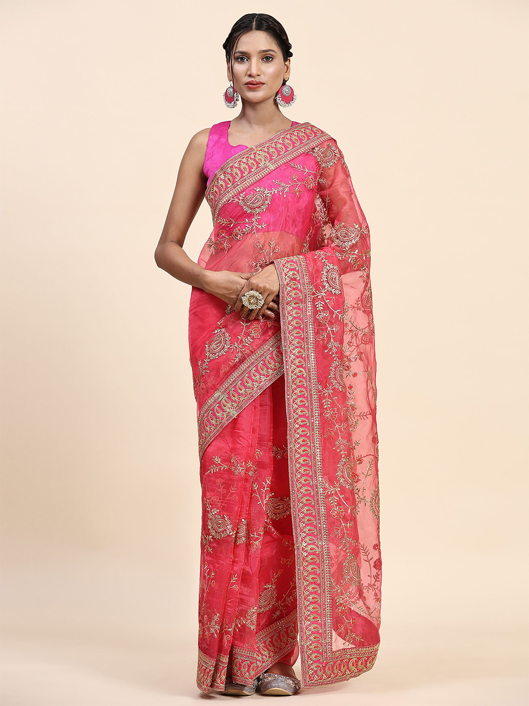 

Vastrasky Global Women Sarees, Red