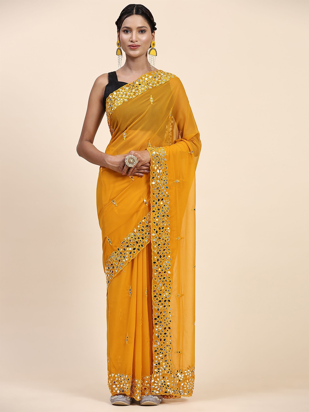 

Vastrasky Global Women Sarees, Mustard
