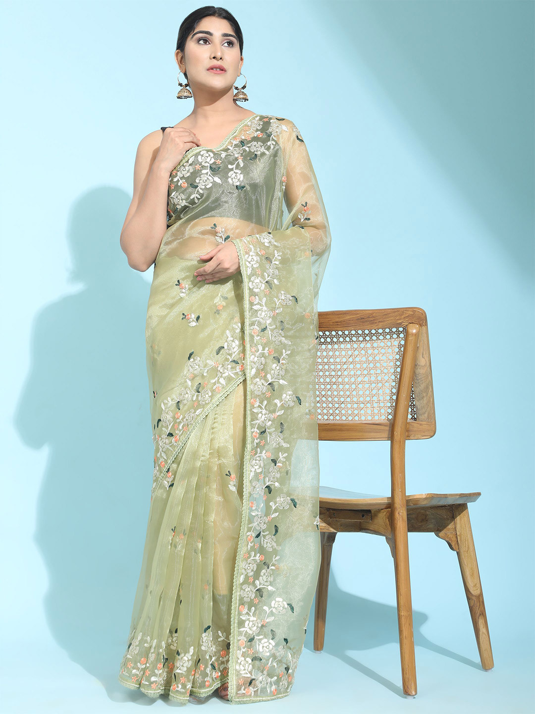 

Vastrasky Global Women Sarees, Green