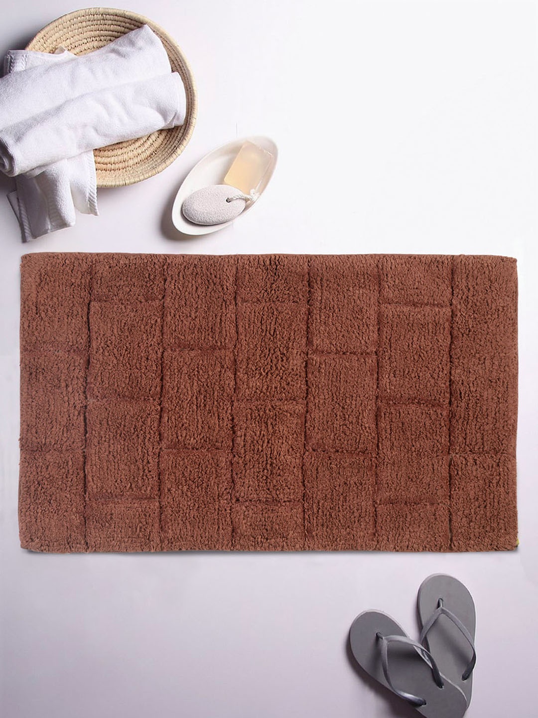 

Romee Brown Cotton Bath Mat