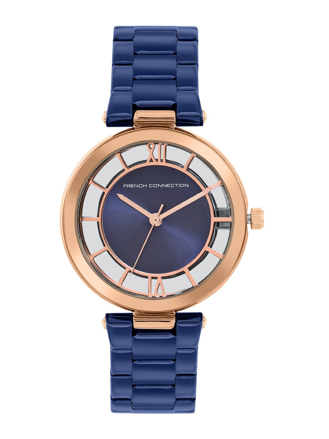 

French Connection Women Bracelet Style Straps Analogue Watch, Blue