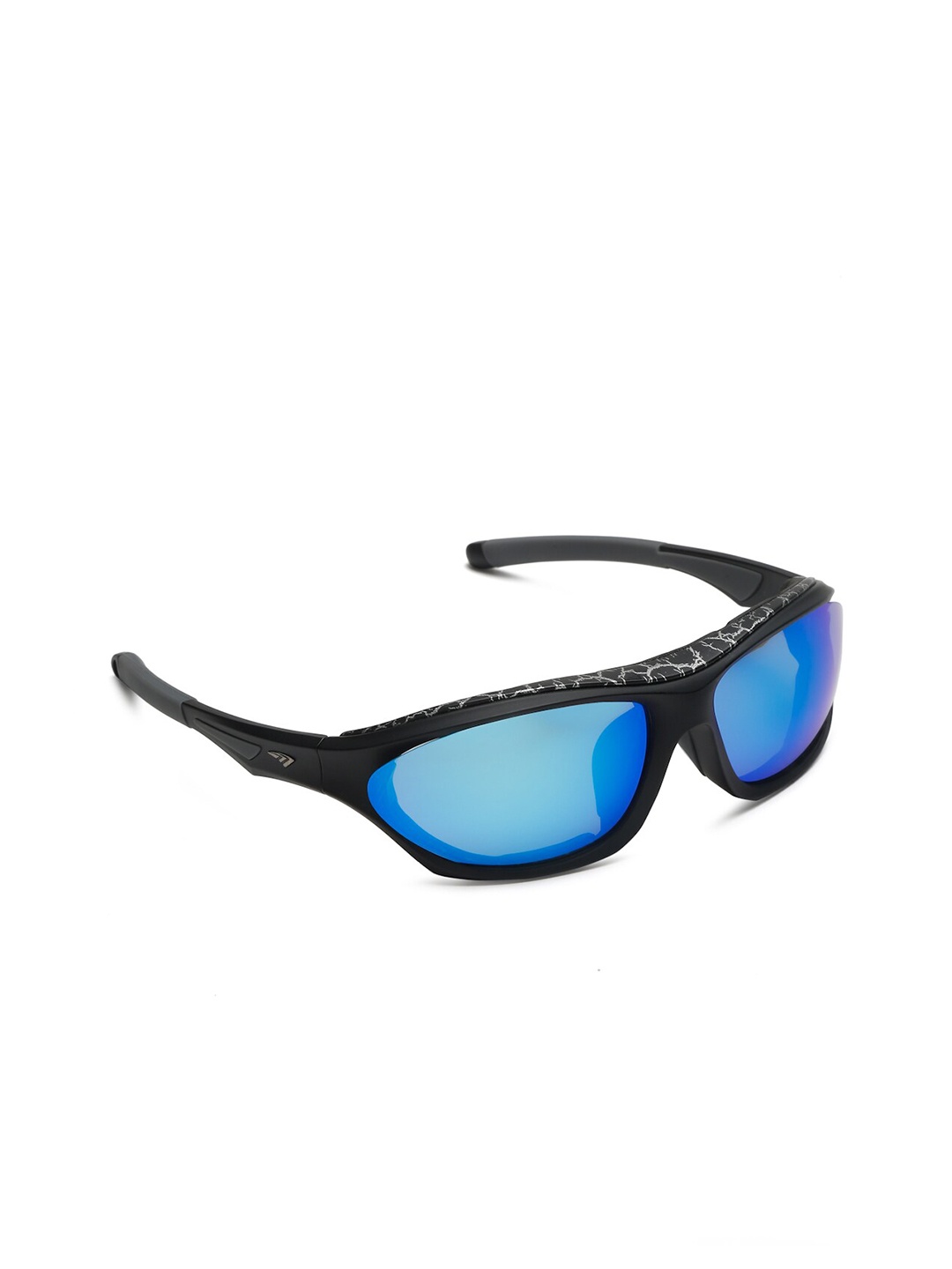 

SUNNIES Rectangle Sunglasses with Polarised and UV Protected Lens, Blue